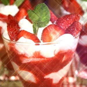 fondant fraise chantilly